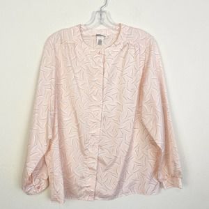 Blake By Devon Pink Button Blouse, 14